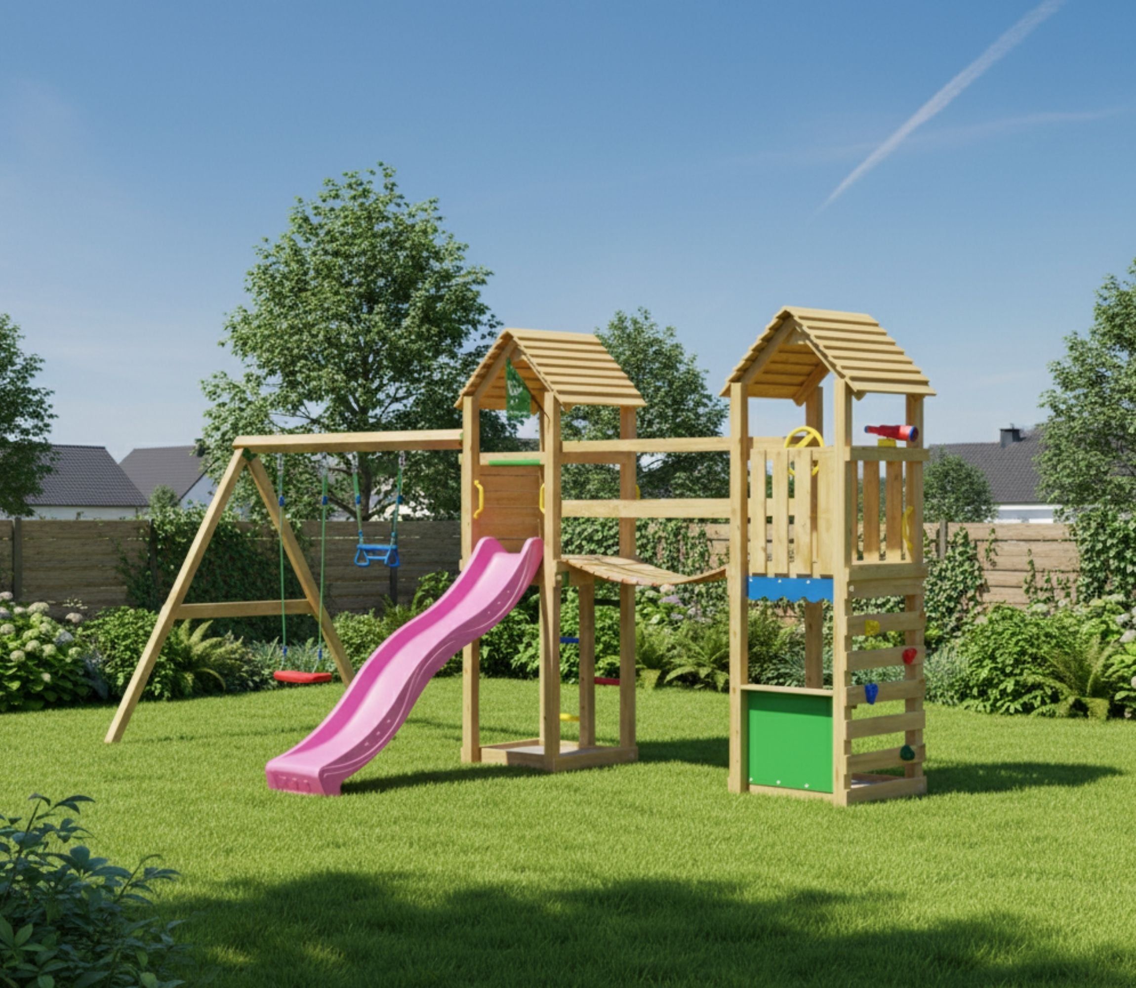 jungle-gym-haven-casa-gioco-in-legno-con-doppia-altalena image 2