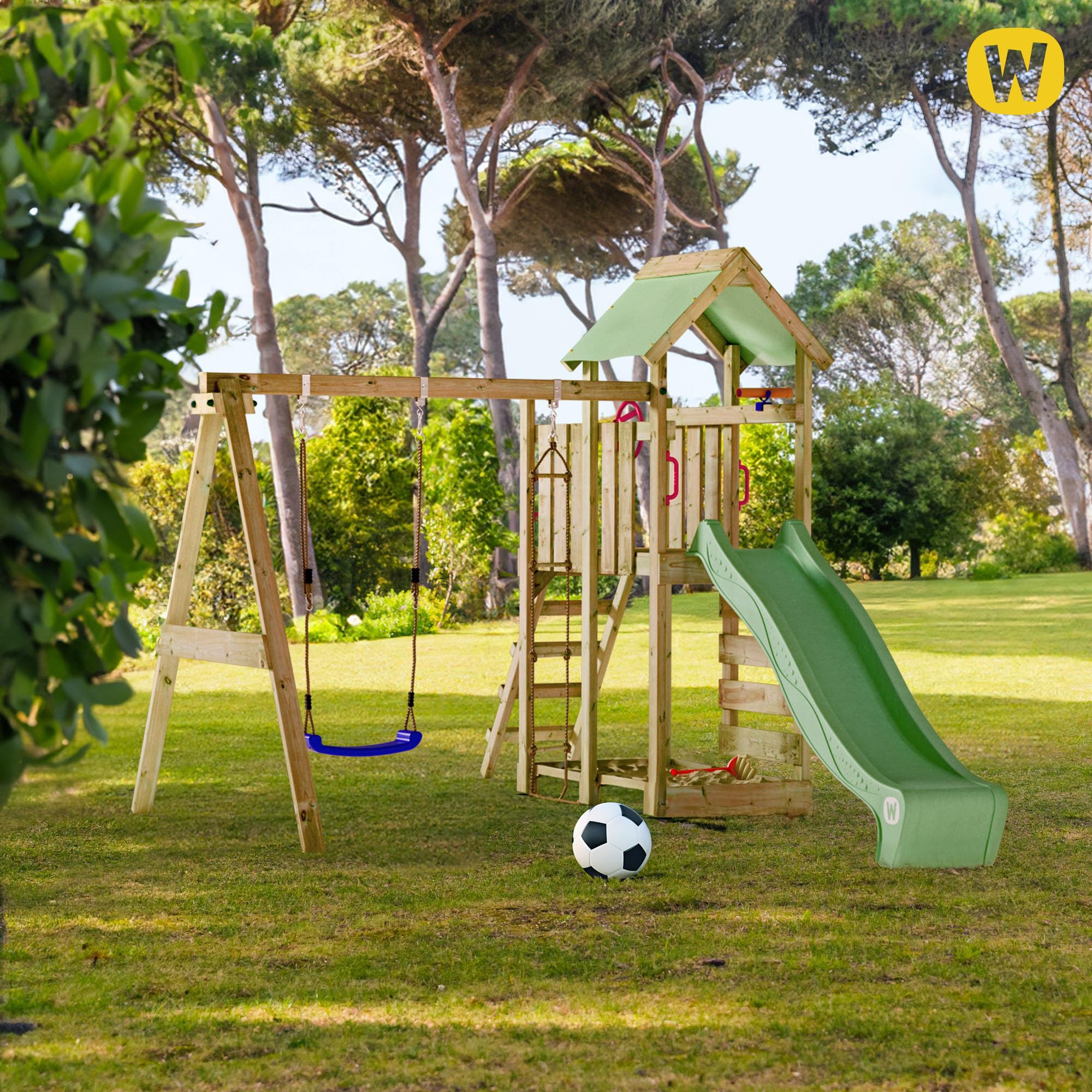 wickey-multiflyer-gioco-da-giardino-in-legno-con-grande-sabbiera-altalena-scivol image 6