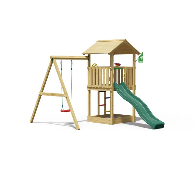 jungle-gym-jungle-beacon-castello-arrampicata-in-legno-con-altalena image 1
