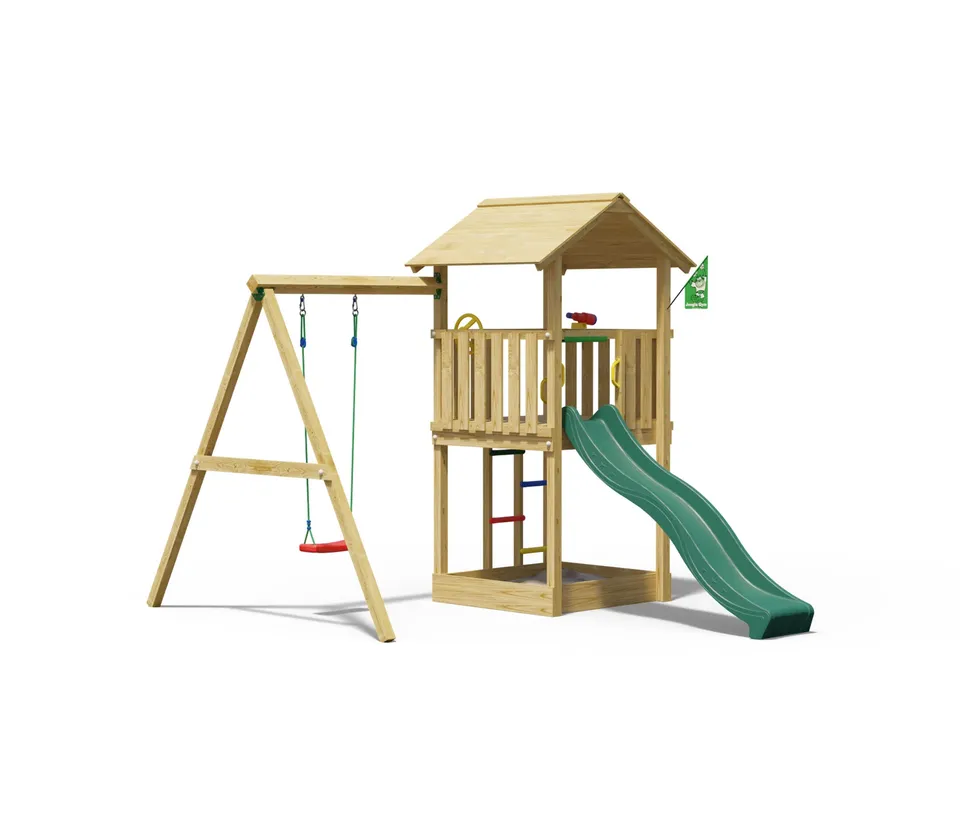 jungle-gym-jungle-beacon-castello-arrampicata-in-legno-con-altalena image 1