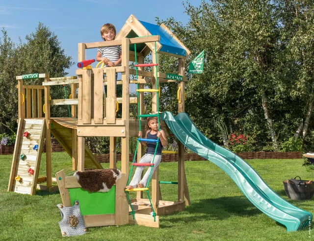 jungle-gym-jungle-viking-castello-arrampicata-in-legno-per-giardino-con-scivolo- image 1