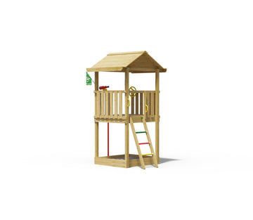 jungle-gym-jungle-house-arrampicatore-in-legno-con-palo-da-pompiere image 6
