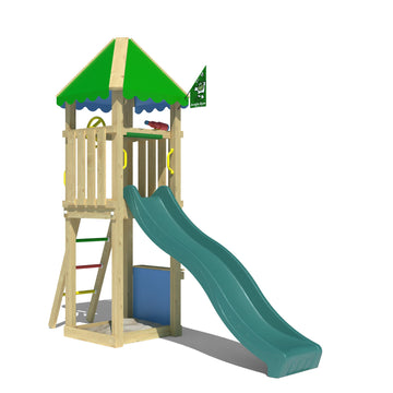 jungle-gym-jungle-cirque-struttura-in-legno-per-arrampicata-con-scivolo-e-bancar image 2
