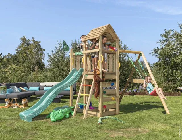 jungle-gym-jungle-safari-arrampicata-in-legno-con-altalena image 1