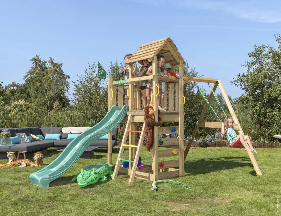jungle-gym-jungle-safari-arrampicata-in-legno-con-altalena image 1
