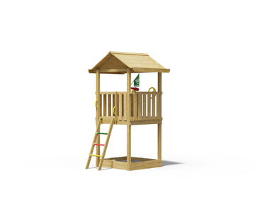 jungle-gym-jungle-house-arrampicatore-in-legno-con-palo-da-pompiere image 5