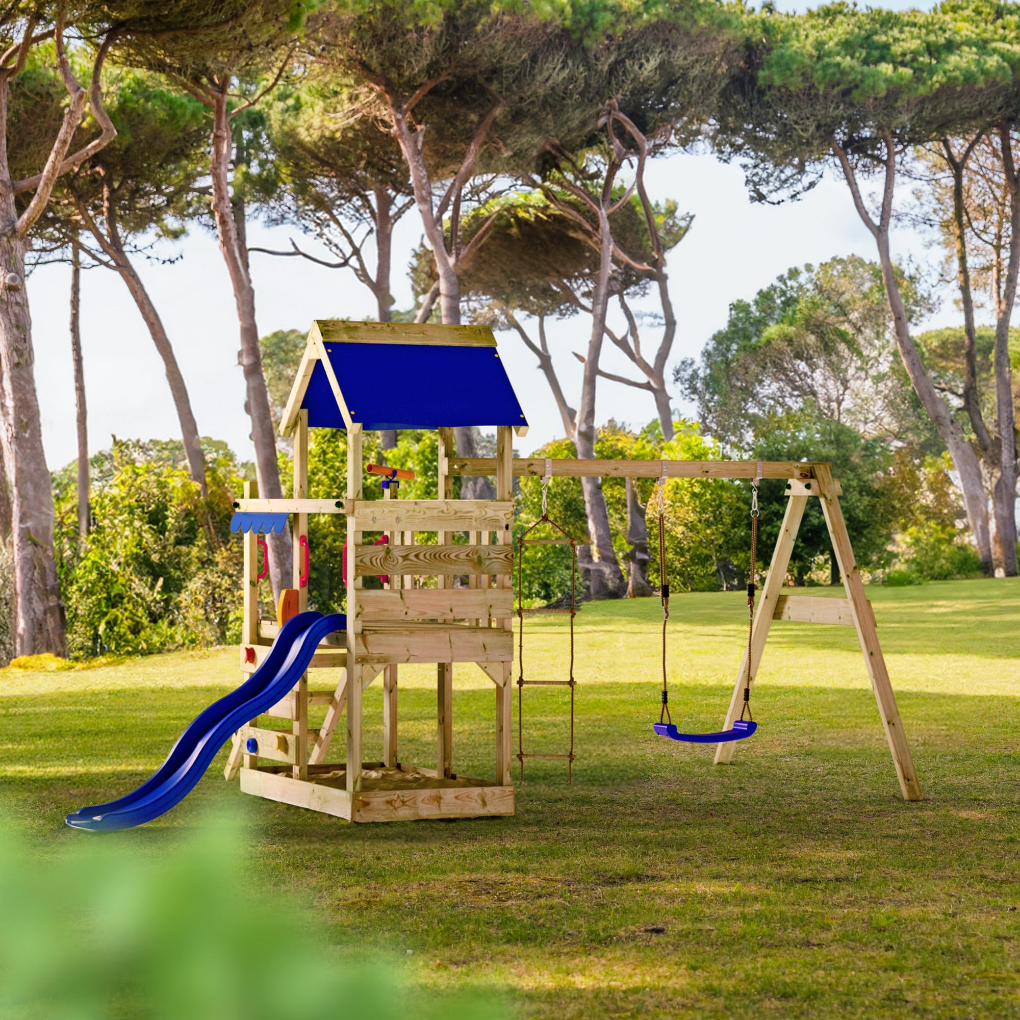 wickey-turboflyer-gioco-da-giardino-in-legno-con-altalena-scivolo-blu-sabbiera-e image 6