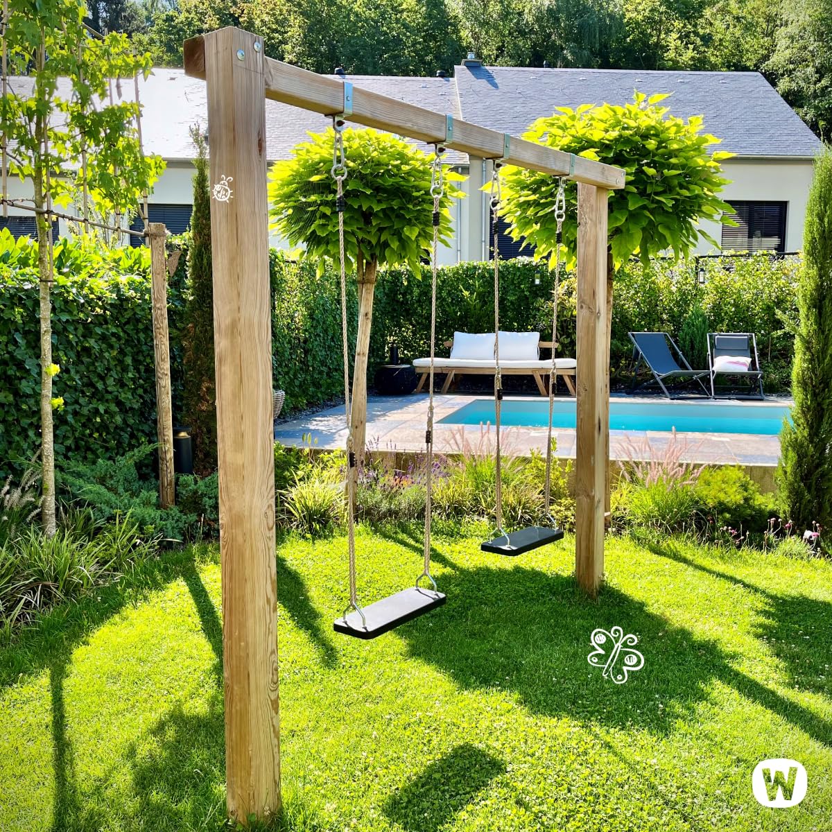 wickey-aero-star-altalena-doppia-in-legno-per-bambini-da-esterno-o-giardino-seri image 4