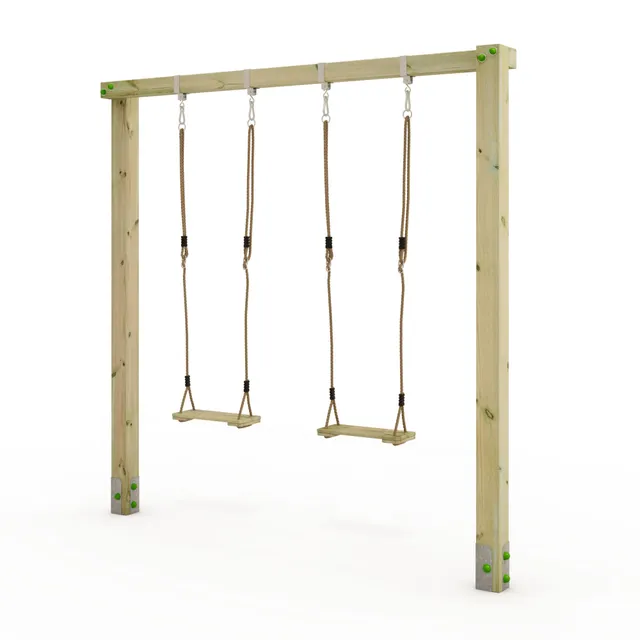 wickey-aero-star-altalena-doppia-in-legno-per-bambini-da-esterno-o-giardino-seri image 1